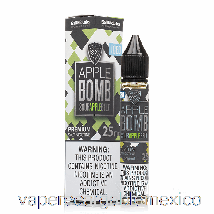 Vape Recargable Bomba Helada De Manzana - Sales Vgod - 30ml 25mg